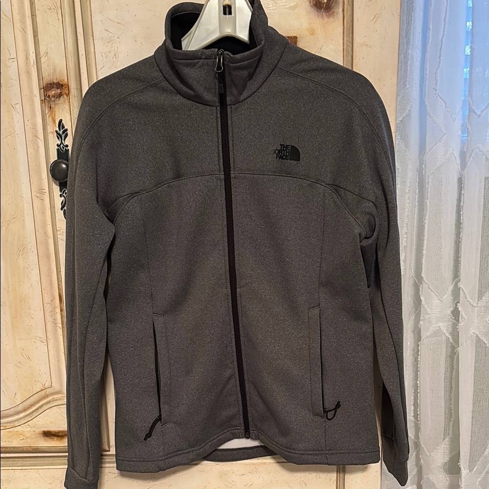 The North Face Gray Performance Jacket Full-Zip Stand-Up Collar